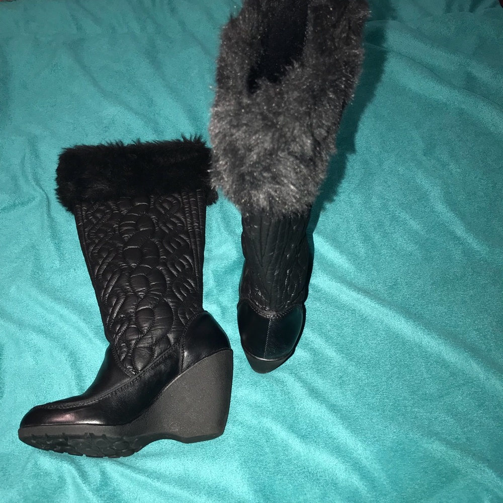 🔥Report Black Wedge Boots🔥